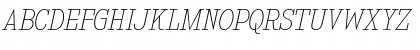 Download Kingsbridge UltraLight Italic Font Uppercase Preview