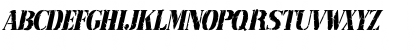 Download RubberStamp-Condensed Italic Font Uppercase Preview