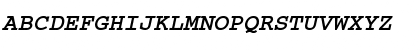 Download Typewriter-BoldOblique Regular Font Uppercase Preview