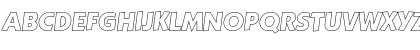 Download VictorBeckerOutline-ExtraBold Italic Font Uppercase Preview