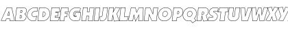 Download VictorBeckerOutline-Heavy Italic Font Uppercase Preview