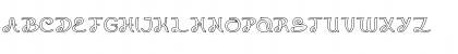 Download PRIMITIVE HEART-Hollow Regular Font Uppercase Preview