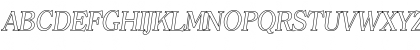 Download ChristianBeckerOutline Italic Font Uppercase Preview
