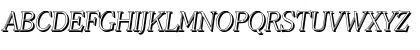 Download ChristianBeckerShadow-Xlight Italic Font Uppercase Preview