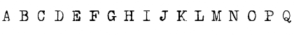 Download VTypewriter Regular Font Uppercase Preview