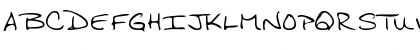 Download WangleysHand Regular Font Uppercase Preview