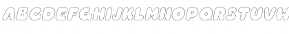 Download ChubbyOutline Italic Font Uppercase Preview