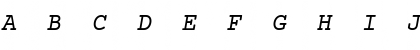 Download Courier Prime Italic Font Uppercase Preview