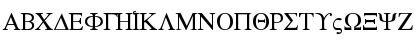 Download e-greek Regular Font Uppercase Preview