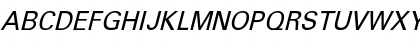 Download FreeUniversal Italic Font Uppercase Preview