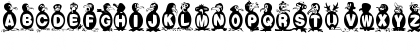 Download Penguin Family Regular Font Uppercase Preview