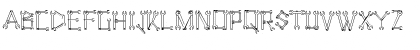 Download WrenchedLetters Regular Font Uppercase Preview