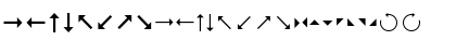 Download Arrows Regular Font Uppercase Preview