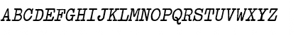 Download OldTypewriterExtBolObl Regular Font Uppercase Preview