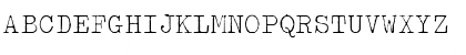 Download OldTypewriterExtLig Regular Font Uppercase Preview