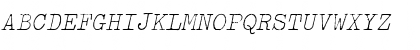 Download OldTypewriterExtLigObl Regular Font Uppercase Preview