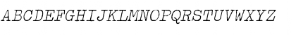 Download OldTypewriterLigObl Regular Font Uppercase Preview