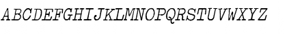 Download OldTypewriterRegObl Regular Font Uppercase Preview