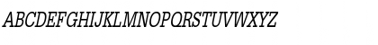 Download ClassicTypewriterCondensed Italic Font Uppercase Preview