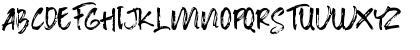 Download Anther Brush Regular Font Uppercase Preview