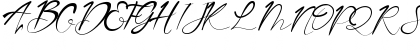 Download Aqua Script Regular Font Uppercase Preview