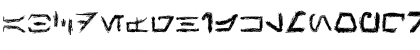 Download AurebeshHand Regular Font Uppercase Preview