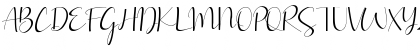 Download Brillia Calligraphy Regular Font Uppercase Preview