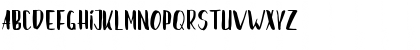 Download Brushylicious Regular Font Uppercase Preview