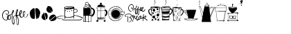 Download Coffee and Tea Doodles Regular Font Uppercase Preview