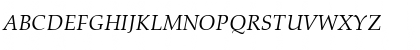 Download Palatino Normal-Italic Font Uppercase Preview