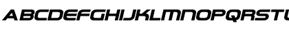 Download Omega Flight Expanded Italic Regular Font Uppercase Preview