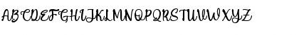 Download Puspa Anisya Script Regular Font Uppercase Preview