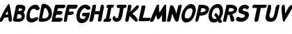 Download Comicka BoldItalic Font Uppercase Preview