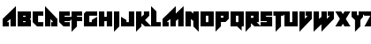 Download ZeF RAVE Regular Font Uppercase Preview