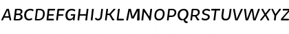 Download Brevia MediumItalic Regular Font Uppercase Preview