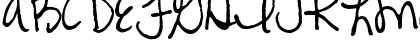 Download Pea Glo-Girl Script Regular Font Uppercase Preview