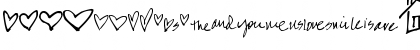 Download Pea Karen's Doodles Regular Font Uppercase Preview