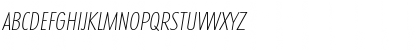 Download PeterBeckerCond-ExtraLight Italic Font Uppercase Preview