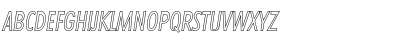Download PeterBeckerCondOutline-Light Italic Font Uppercase Preview