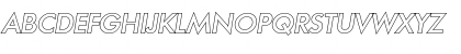 Download PeterBeckerOutline-Medium Italic Font Uppercase Preview