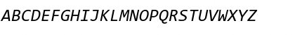 Download Consolas Italic Font Uppercase Preview