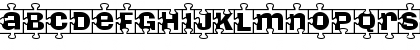 Download PiecesBW Regular Font Uppercase Preview