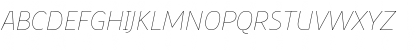 Download PreciousSansThinItalic Regular Font Uppercase Preview