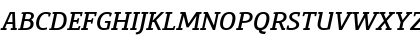 Download PreciousSerifDemiBoldItalic Regular Font Uppercase Preview