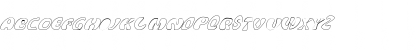 Download Psychodelic70sTiltedExtraHollow Regular Font Uppercase Preview