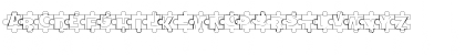 Download Puzzle Pieces Outline Font Uppercase Preview