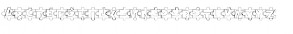 Download Puzzle Pieces Outlined Regular Font Uppercase Preview