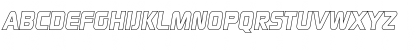 Download RandyBeckerOutline-ExtraBold Italic Font Uppercase Preview