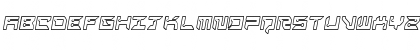 Download RayzorBlunt Outline Italic Regular Font Uppercase Preview