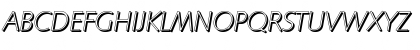 Download RogerBeckerShadow-Xlight Italic Font Uppercase Preview
